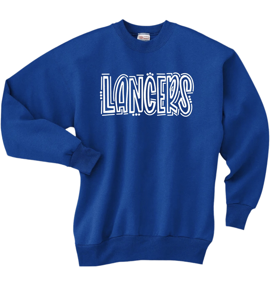 Doodle Lancers Lakewood Crewneck Sweatshirt - LHS Cheer Sale