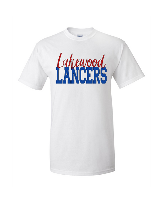 Cursive Lakewood Block Lancers Short-Sleeve Tee