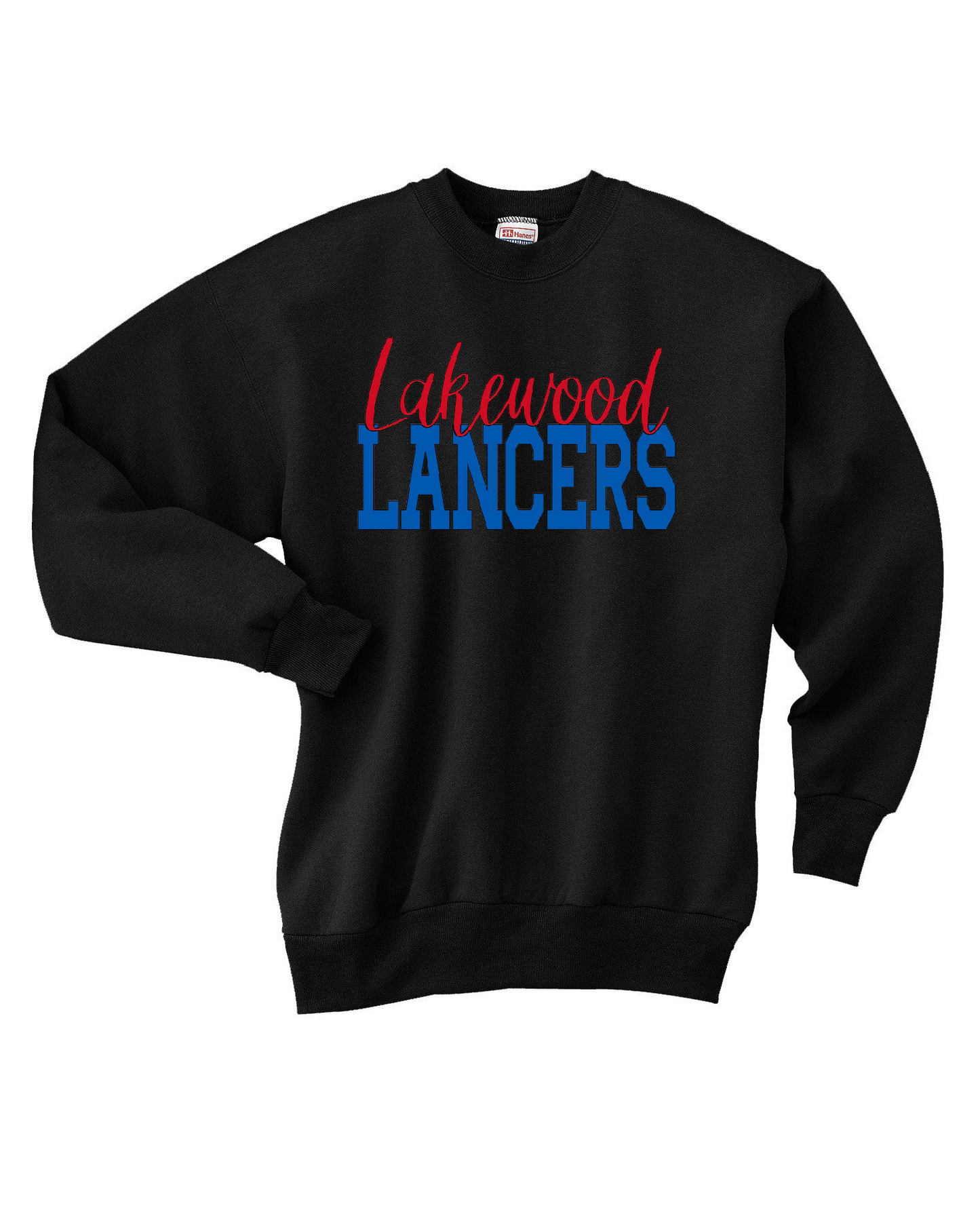 Cursive Lakewood Block Lancers Crewneck Sweatshirt
