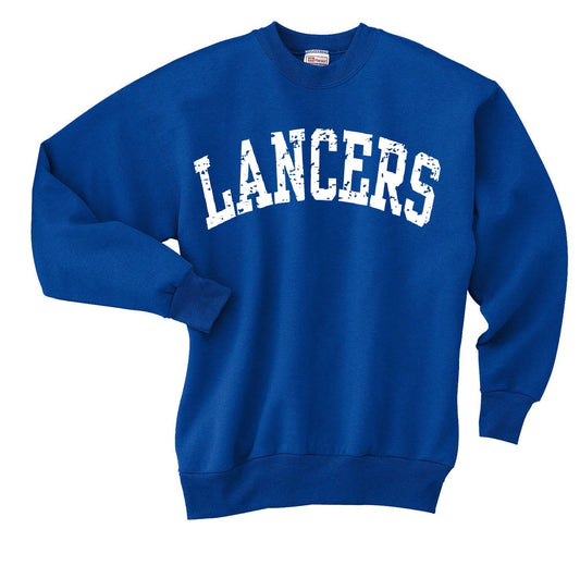 Lakewood Lancers 
Distressed Block Lancers Crewneck Sweatshirt - LHS Cheer Sale