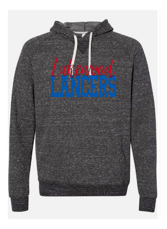 Cursive Lakewood Block Lancers Lightweight Snow Heather Hoodie
