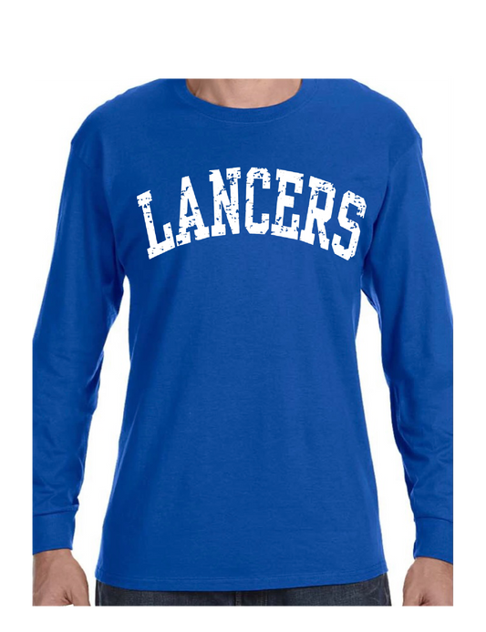 Lakewood Lancers Distressed Block Lancers Long-Sleeve Tee