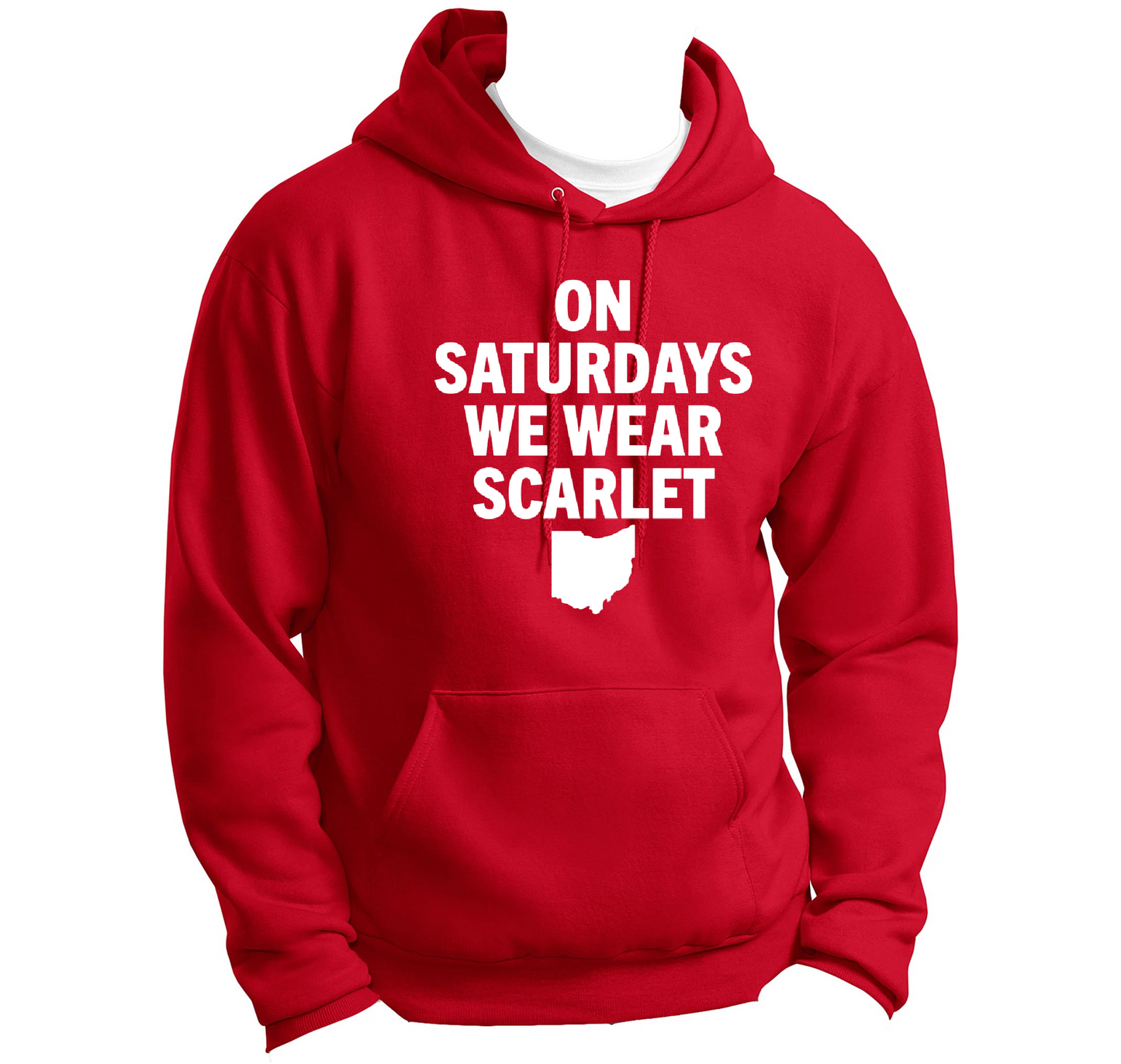On Saturdays We Wear Scarlet Ohio Hoodie