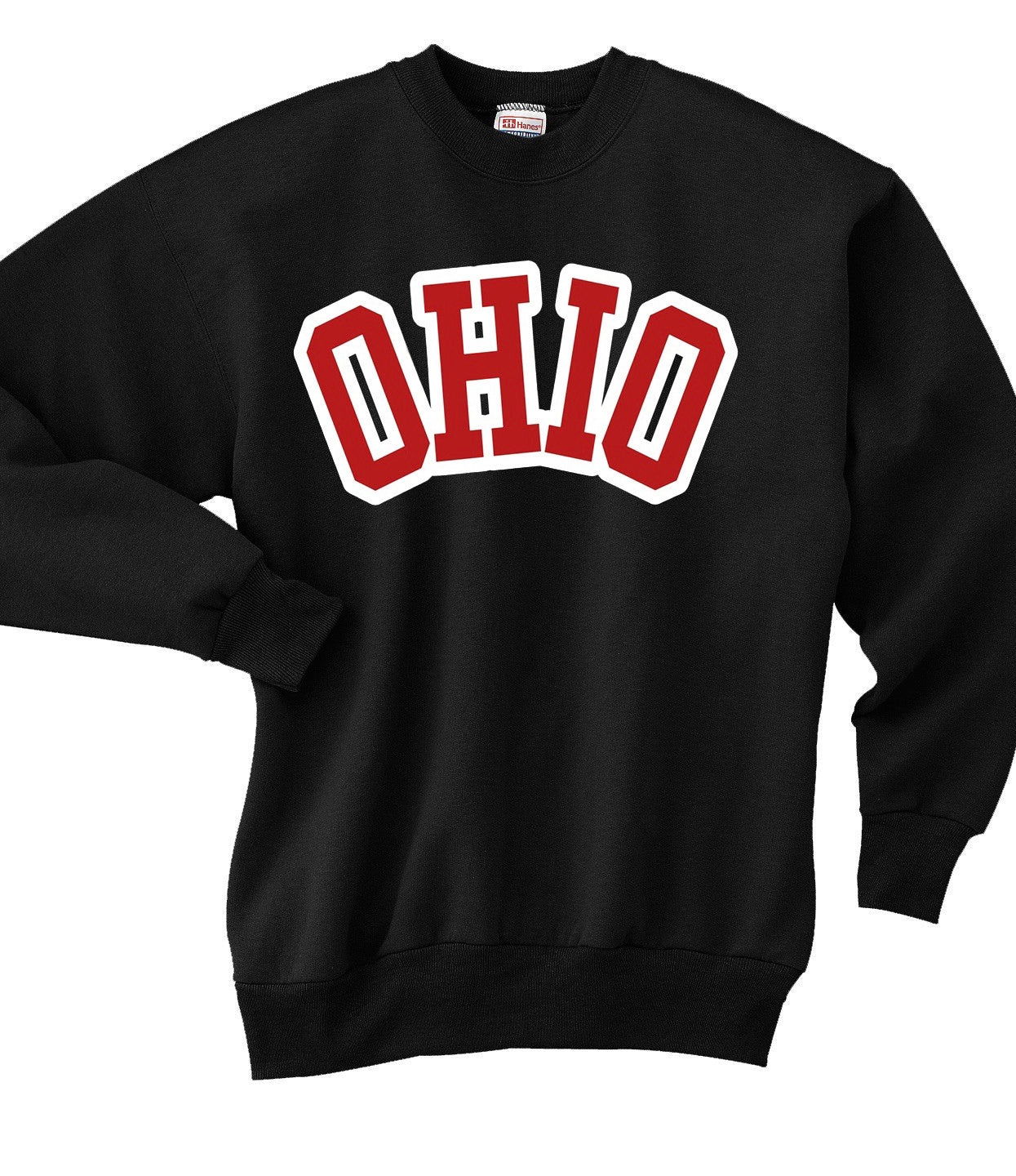 Block Outline Red OHIO Crewneck Sweatshirt