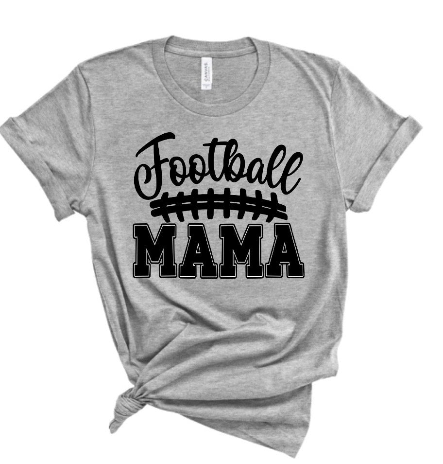 Football Mama 2 Football Bella Canvas T-shirt