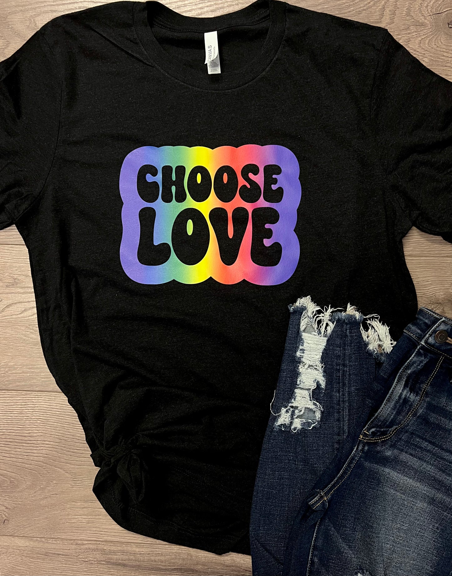 Choose Love Pride Rainbow Bella Canvas T-shirt