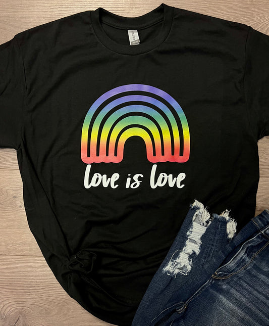 Love is Love Pride Rainbow Bella Canvas T-shirt