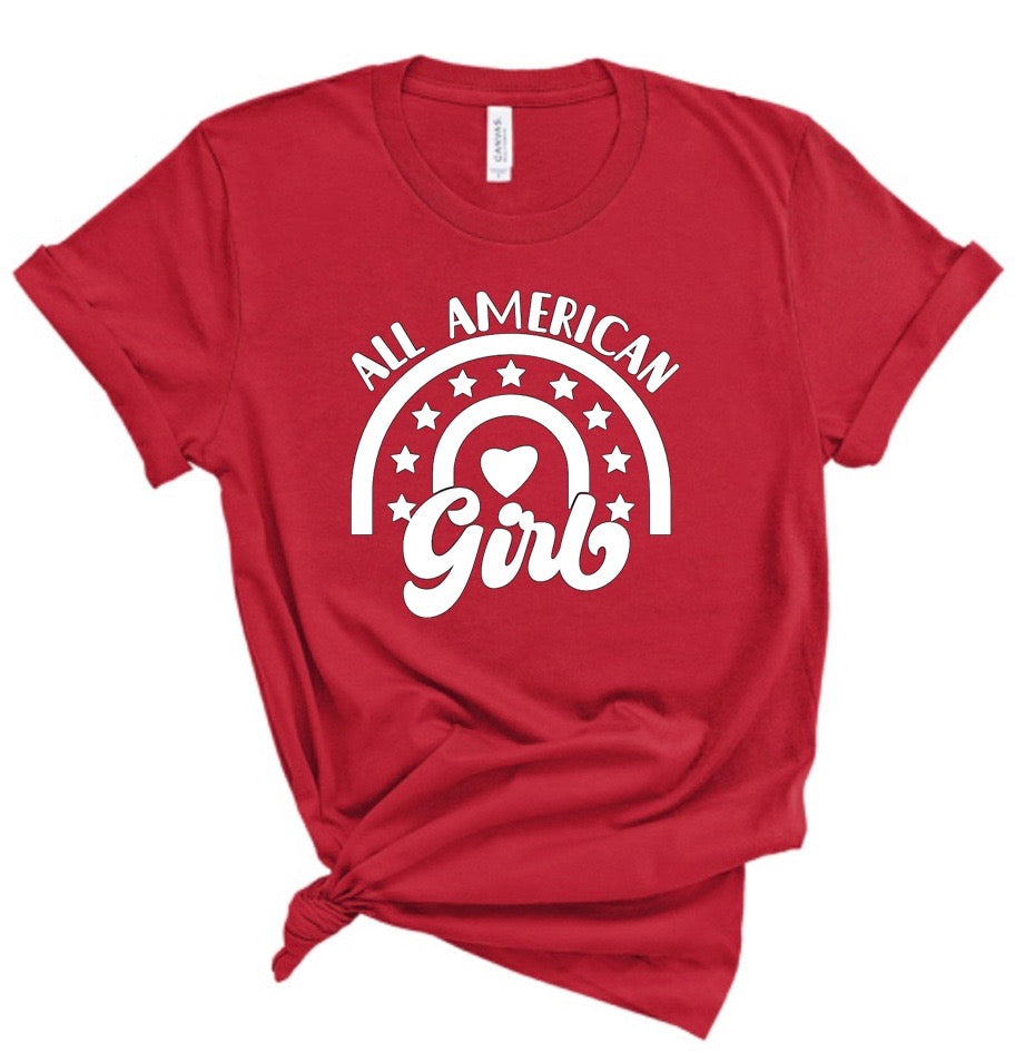 All American Girl July 4 Bella Canvas T-shirt