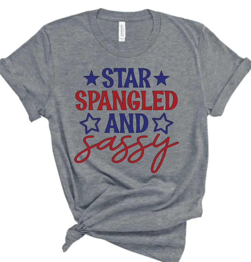Star Spangled and Sassy July 4 Bella Canvas T-shirt