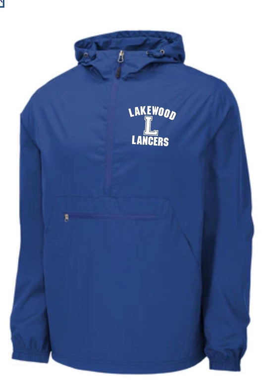 Adult Lakewood Lancers Windbreaker Quarter Zip Hooded Jacket