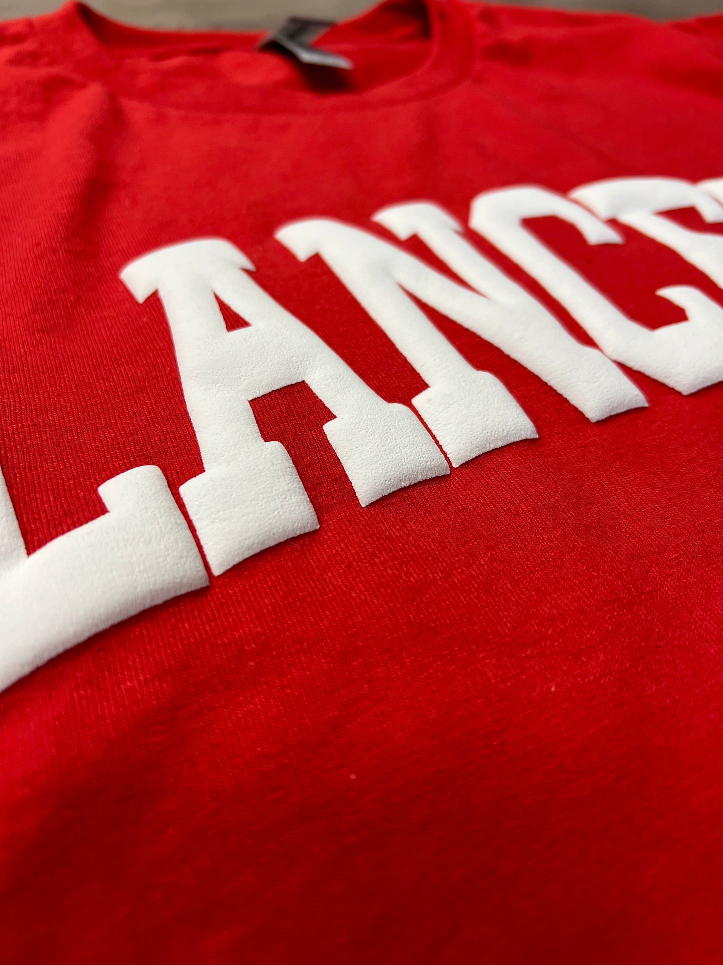 Adult Lakewood Lancers Block Lancers Puff Vinyl T-shirt - JIS