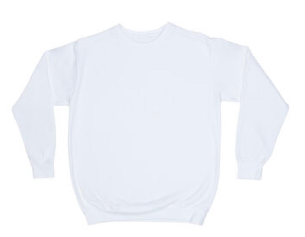 CUSTOMIZABLE School or Mascot Aged Block Font Crewneck Premium Comfort Colors weatshirt: Pick Shirt Color, Wording & Vinyl Color