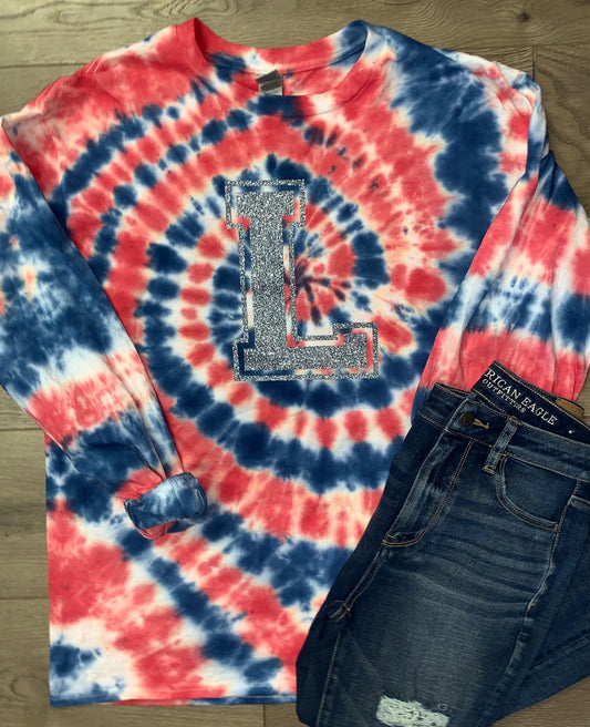 Hand-dyed Adult Lakewood Lancers Block L Long-Sleeve T-shirt