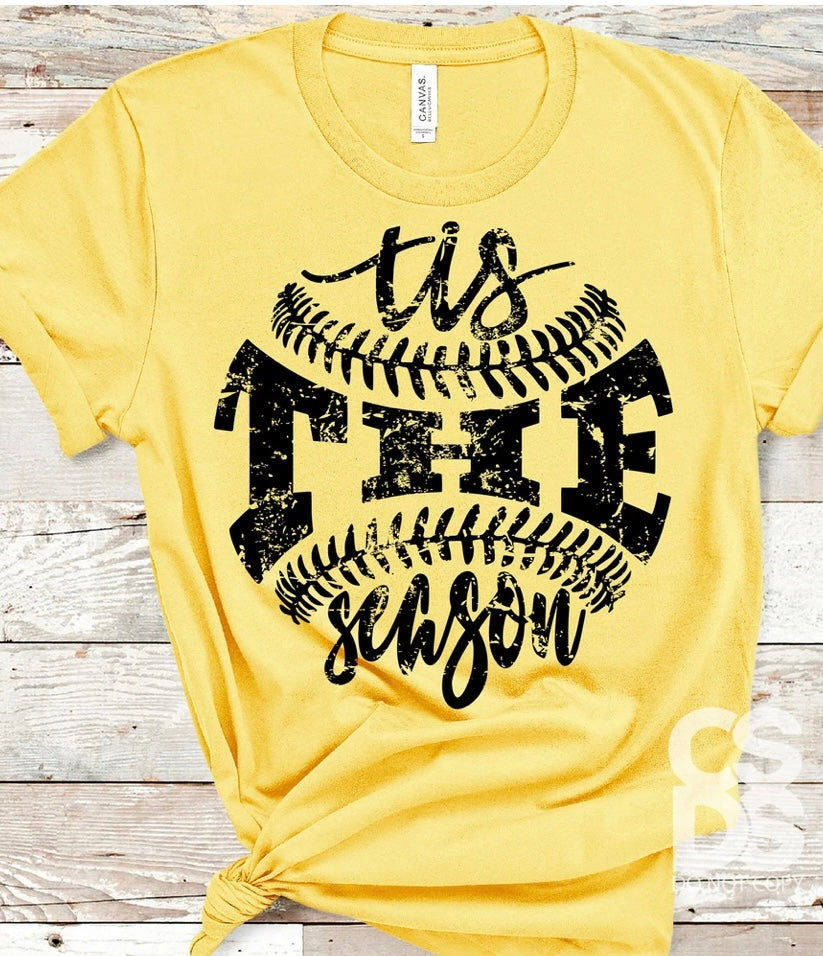 Tis the Season Baseball Bella Canvas T-shirt