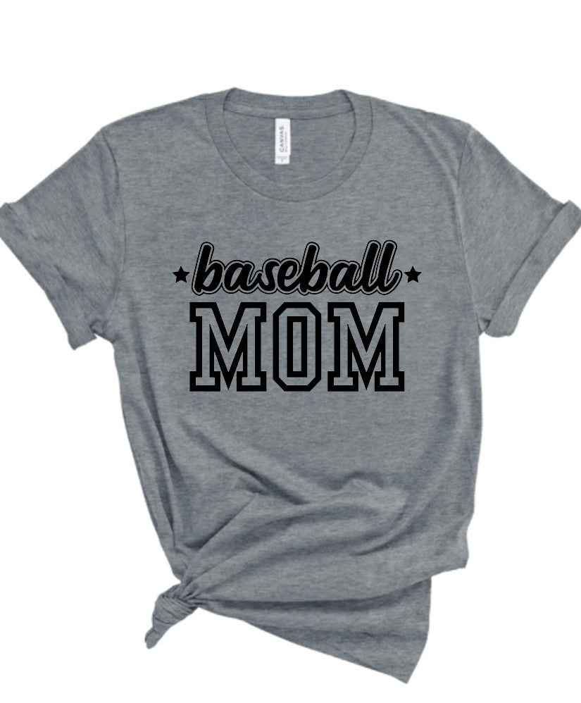 Baseball Mom Outline Bella Canvas T-shirt