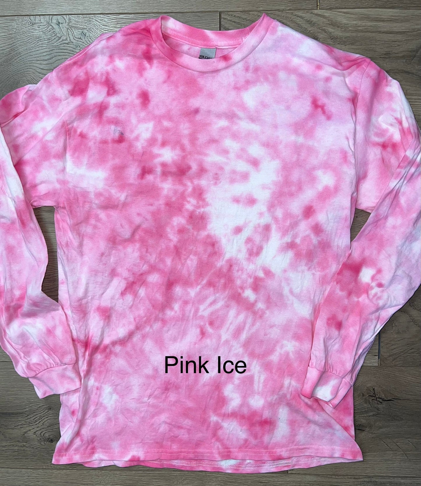 Hand-dyed Adult Cancer Ribbon Front/Back Long-Sleeve T-shirt - CHOOSE TIE DYE COLORS