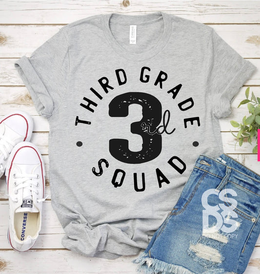 3rd Grade Squad Teacher Bella Canvas T-shirt