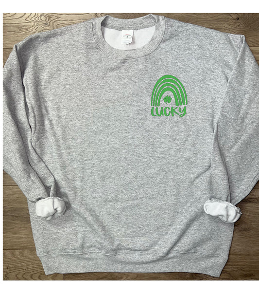 Lucky Rainbow St. Patrick’s Day Crewneck Sweatshirt