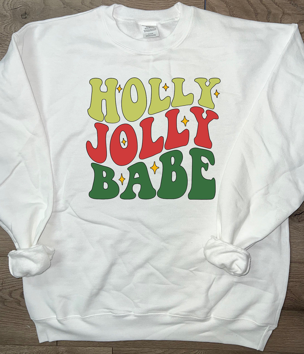 Adult Holly Jolly Babe Christmas Crewneck Sweatshirt