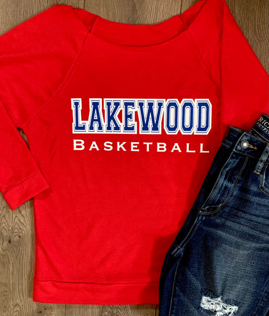 Adult Lakewood Lancers Block Lakewood Lancers or Sport Off-Shoulder Lightweight Top