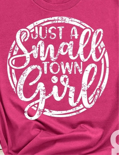 Distressed Just a Small Town Girl Racerback Bella Canvas Tank