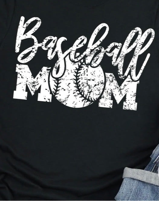 Distressed Baseball Mom Racerback Bella Canvas Tank