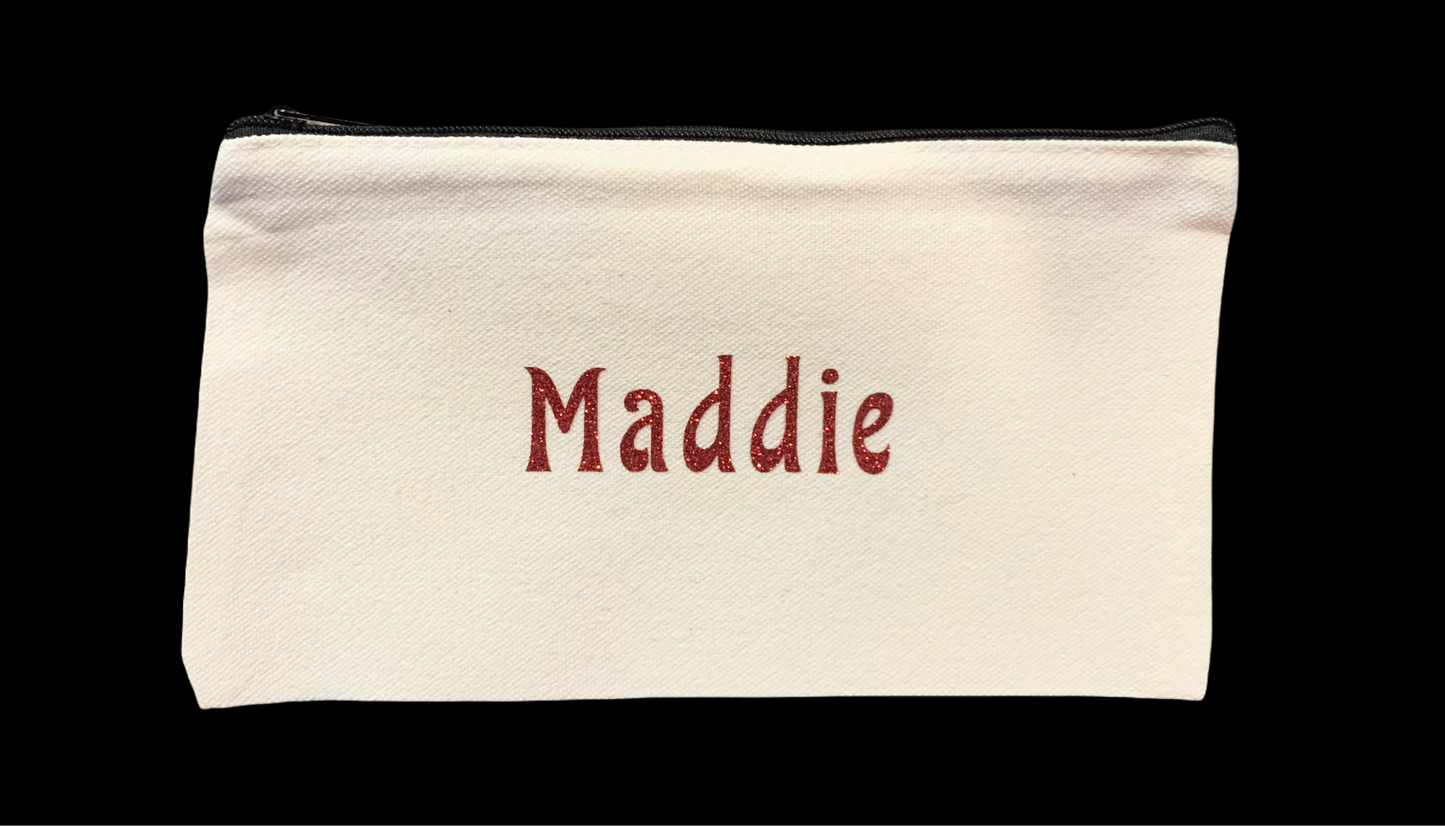 Personalized Zippered Pouch Bag