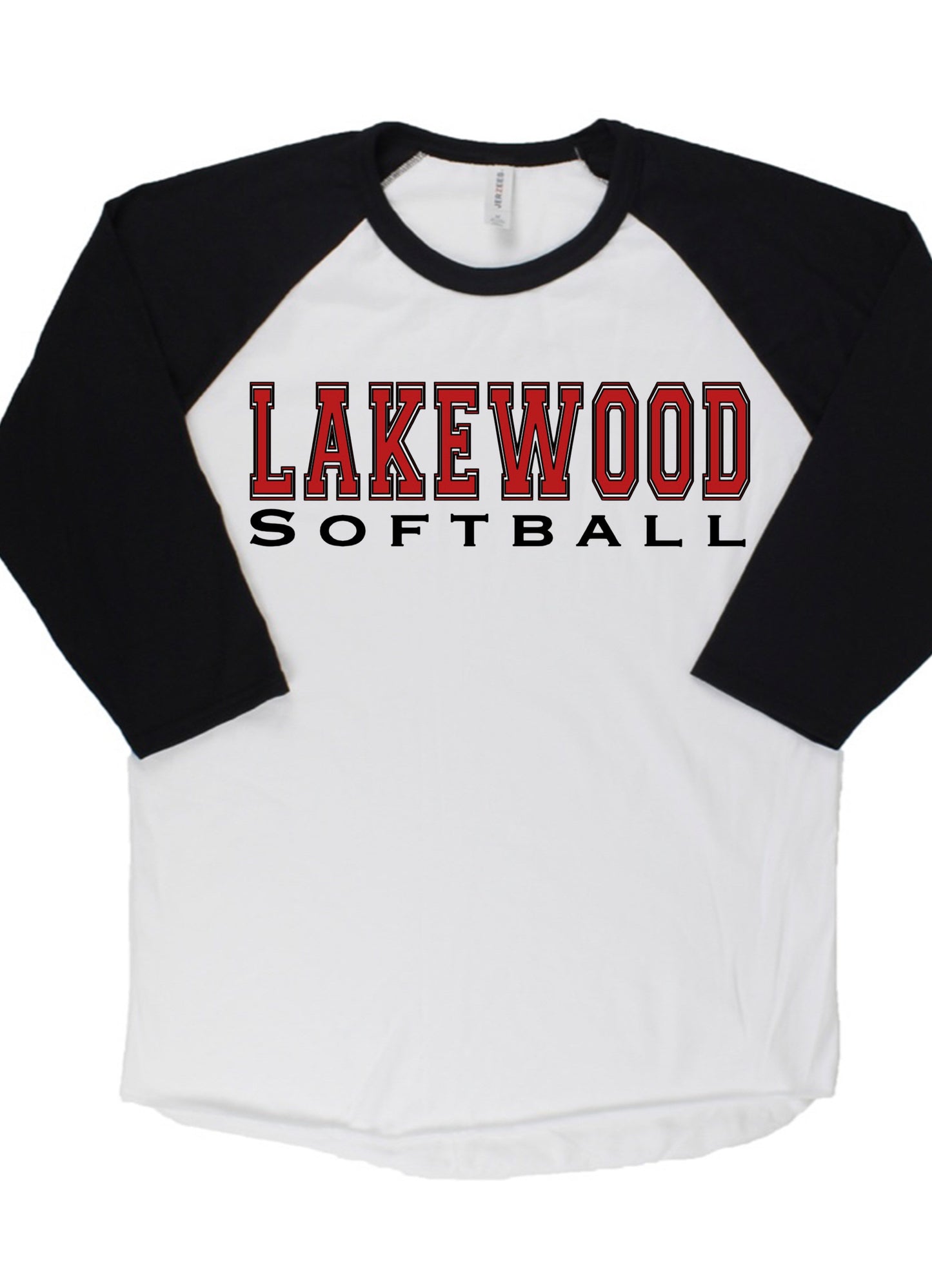 Adult Lakewood Lancers Block Lakewood Softball or Baseball Baseball Tee