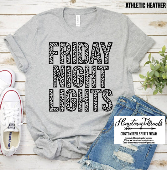 Friday Night Lights Leopard Bella Canvas T-shirt