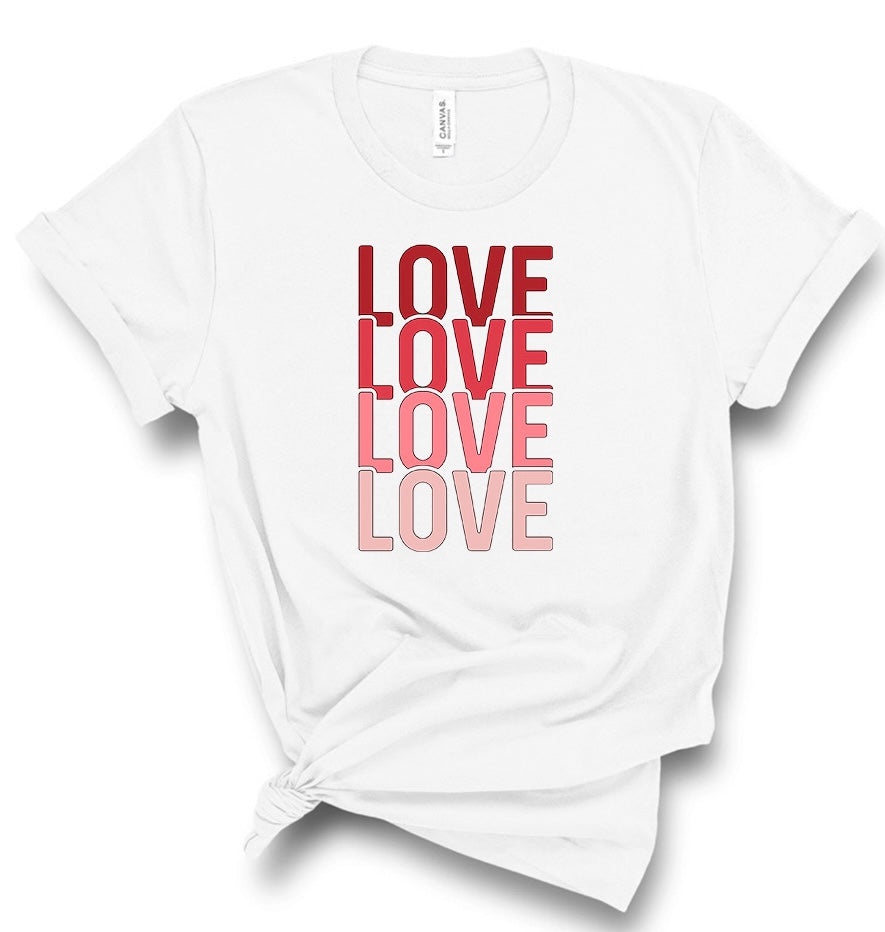 LOVE x4 Valentine’s Day Bella Canvas T-shirt