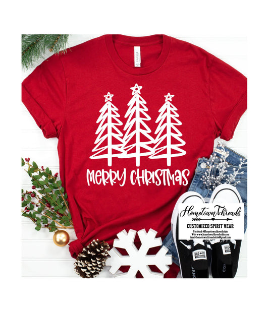 Adult Merry Christmas Bella Canvas T-shirt