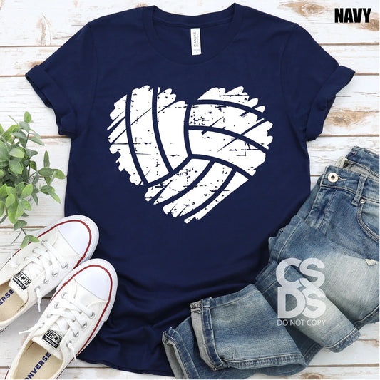 Volleyball Heart Bella Canvas T-shirt