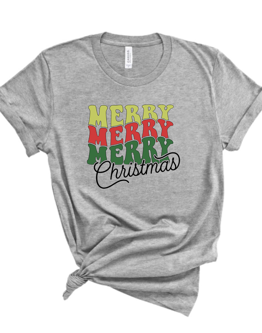 Adult Merry Merry Christmas Bella Canvas T-shirt