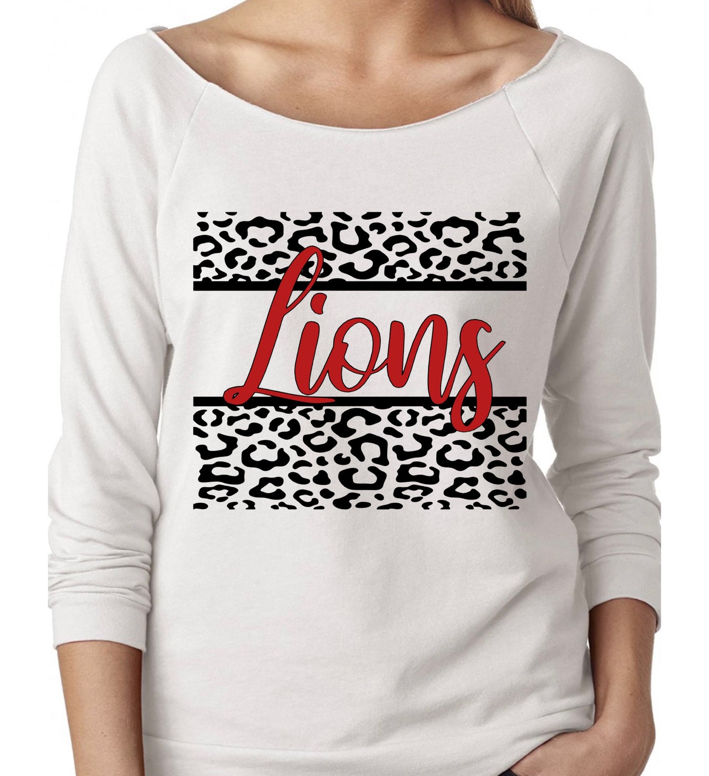 Adult Liberty Union Lions Leopard Lions Off-Shoulder Lightweight Top