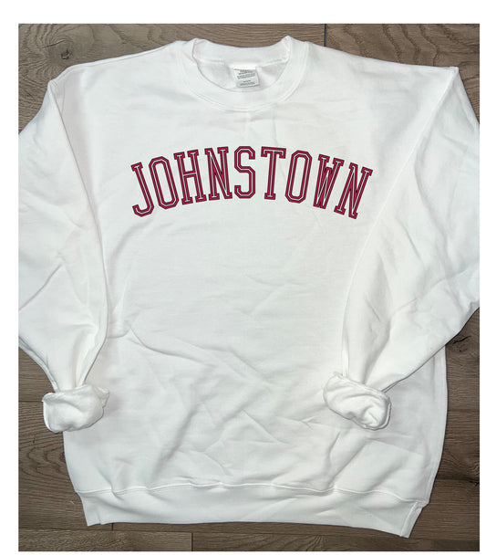 Adult Johnstown Johnnies Arched Johnstown Crewneck Sweatshirt