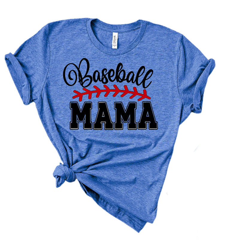 Baseball Mama Baseball Lace Bella Canvas T-shirt